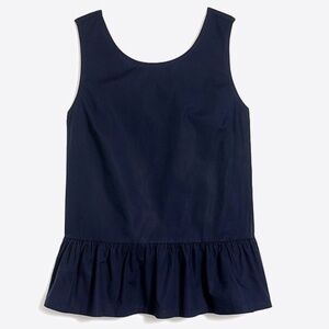 JCrew Factory Peplum tank with tie back, size XS